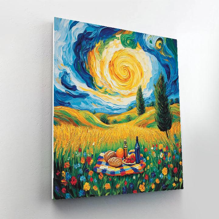 Van Gogh Inspired Sunlit Countryside Picnic Paint by numbers kits