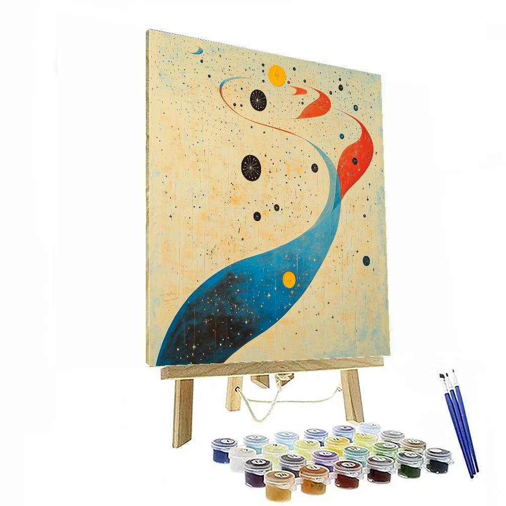 Joan Miró Inspired Celestial Daydream Currents Paint by numbers art