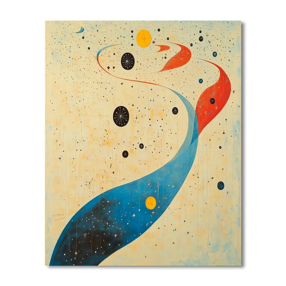 Joan Miró Inspired Celestial Daydream Currents Paint by numbers art