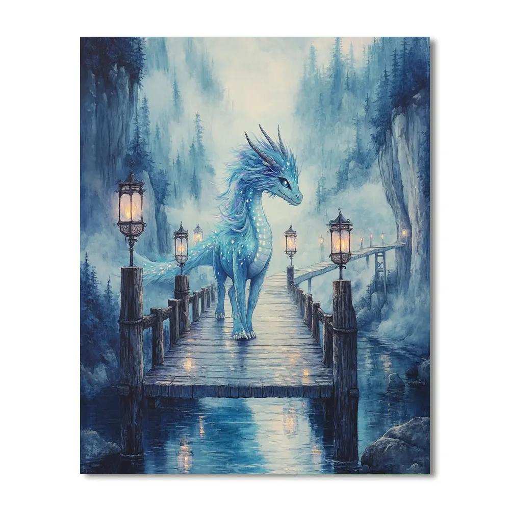 Sisu Misty River Bridge Glow - Disney Inspired paint by number