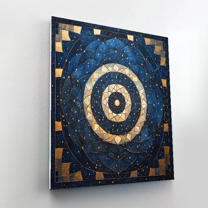 Gustav Klimt Inspired Night Sky Constellation Lattice painting number kit