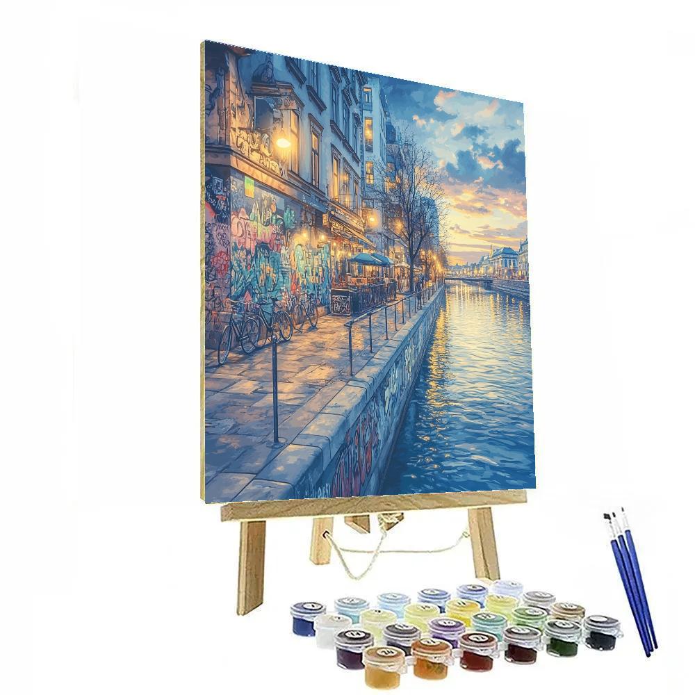 Vienna Danube Canal Graffiti Banks Vienna Austria DIY paint by numbers