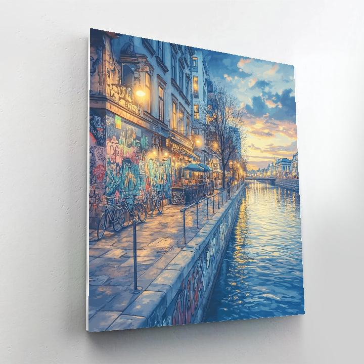 Vienna Danube Canal Graffiti Banks Vienna Austria DIY paint by numbers