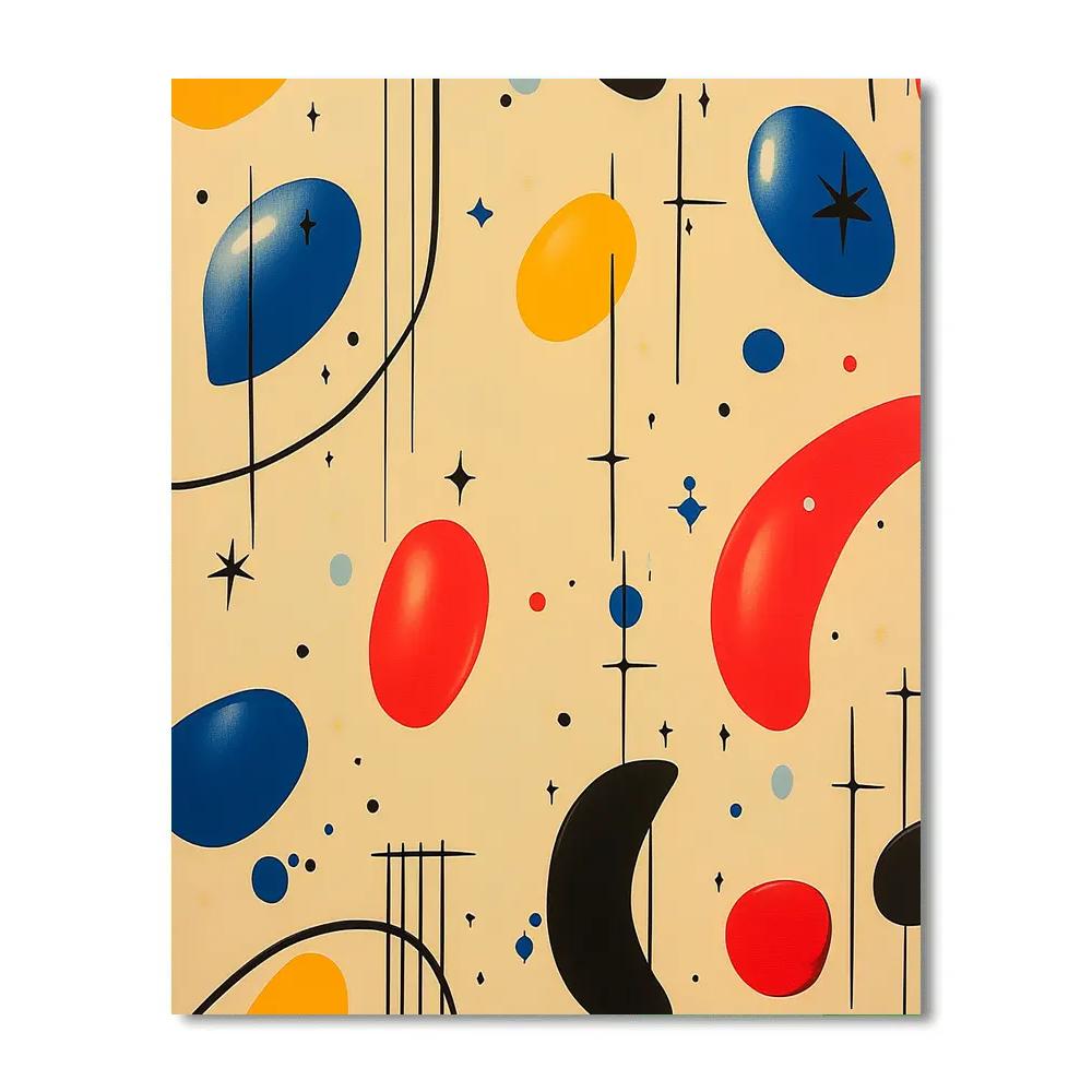 Joan Miró Inspired Carnival Of Wandering Thoughts painting number kit