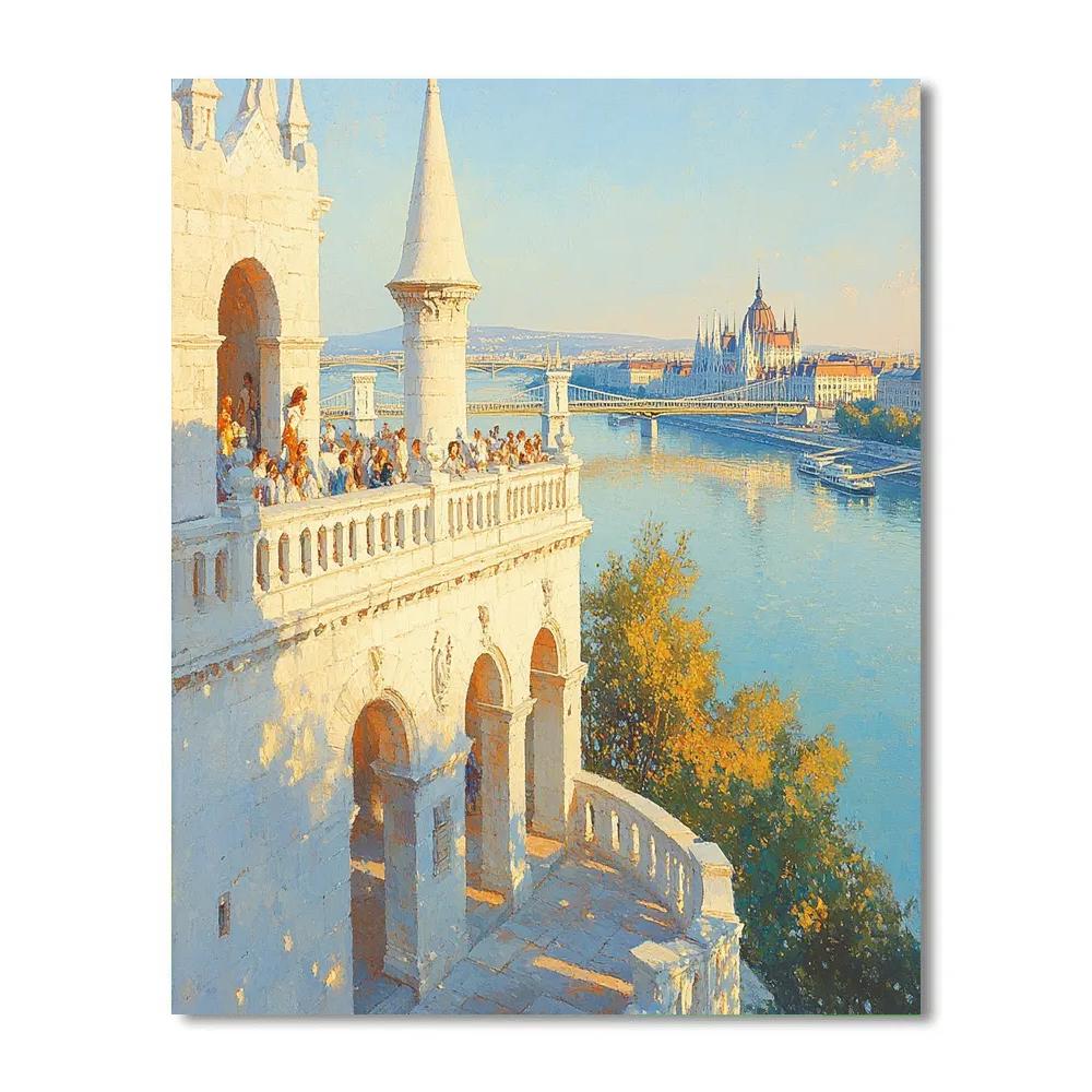 Budapest Fishermans Bastion Terrace Budapest Hungary Numbered painting kits