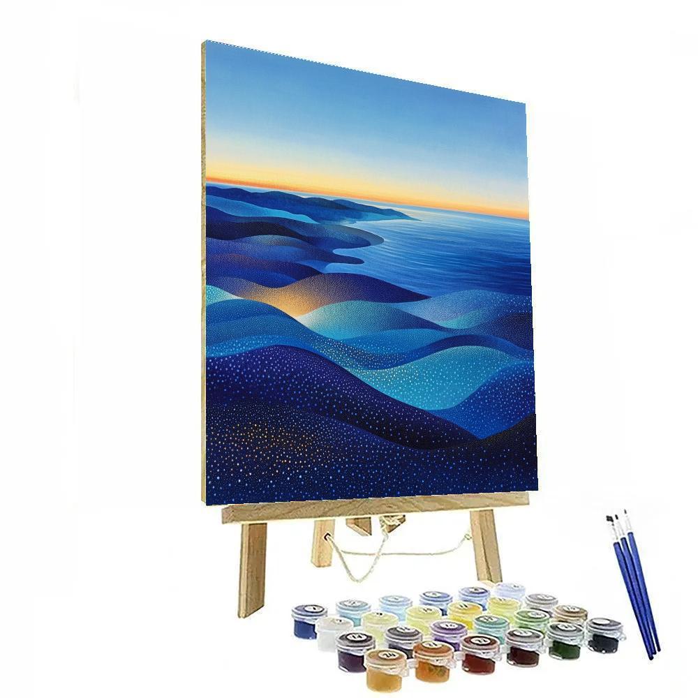 Georges Seurat Inspired Luminous Tidal Horizon paint by numbers