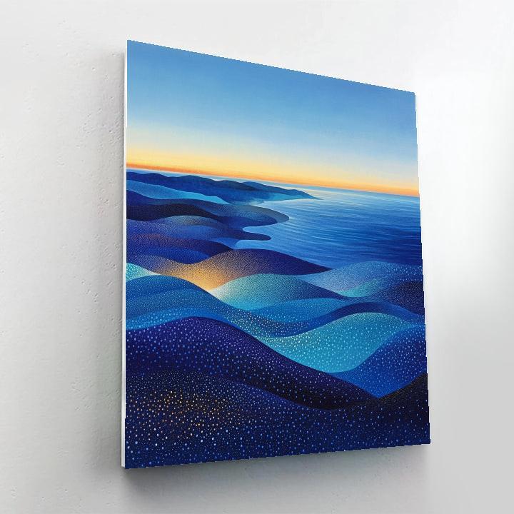 Georges Seurat Inspired Luminous Tidal Horizon paint by numbers