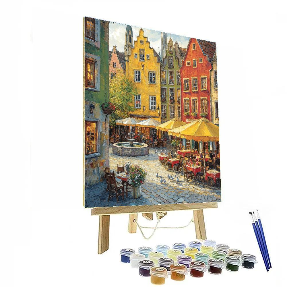 Warsaw Old Town Market Square Warsaw Poland paint by color