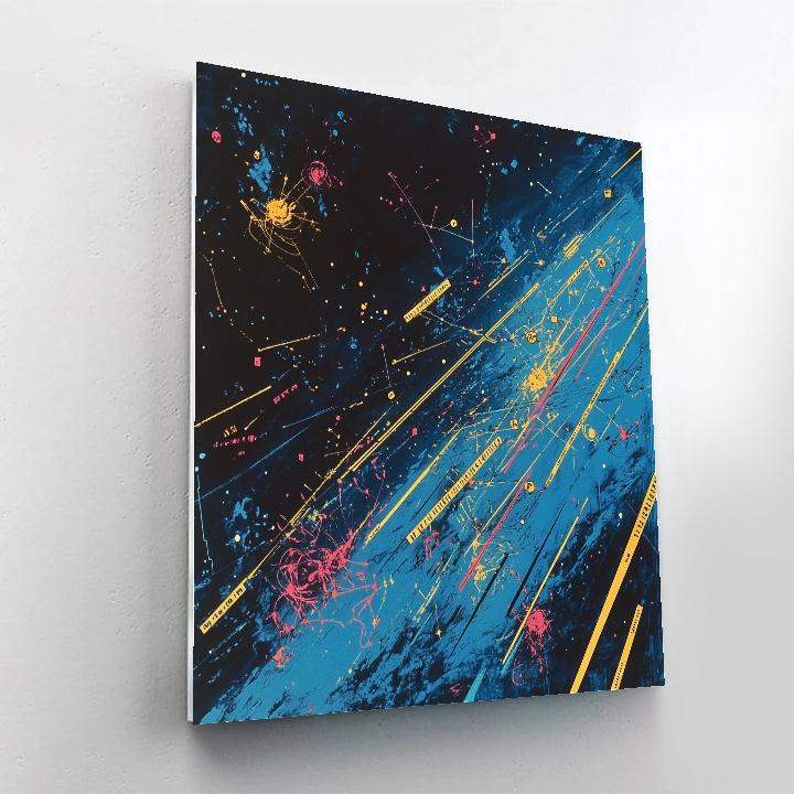 Jean Michel Basquiat Inspired Cosmic Graffiti Constellations DIY paint by numbers