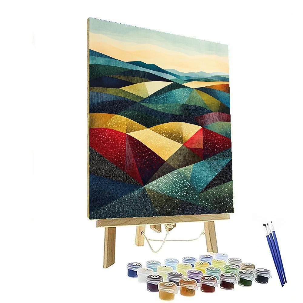 Georges Seurat Inspired Chromatic Fractured Fields painting number kit