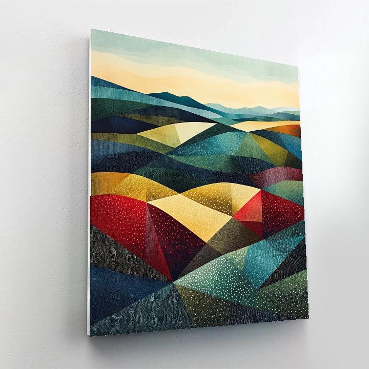 Georges Seurat Inspired Chromatic Fractured Fields painting number kit