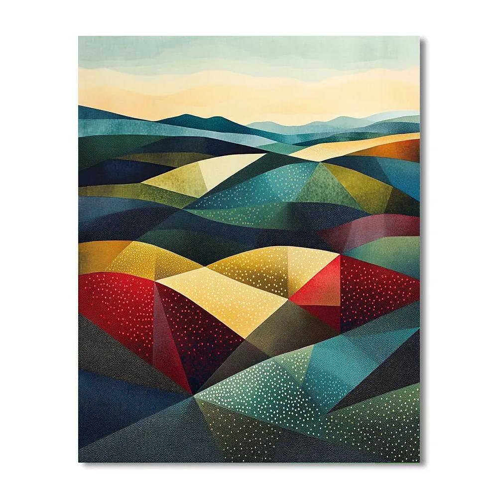Georges Seurat Inspired Chromatic Fractured Fields painting number kit