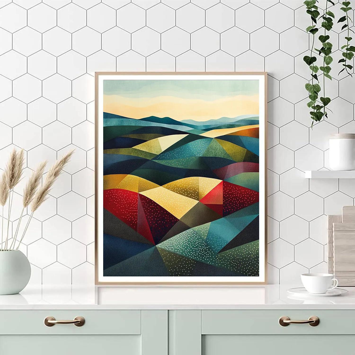 Georges Seurat Inspired Chromatic Fractured Fields painting number kit