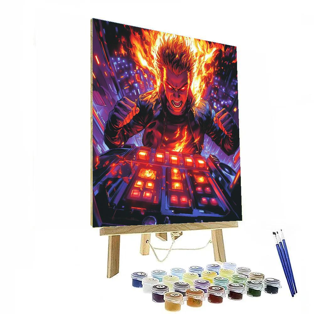 Anger Control Console Spark Burst - Disney Inspired Paint by numbers art