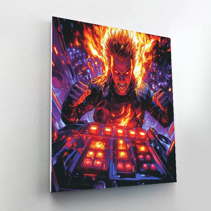 Anger Control Console Spark Burst - Disney Inspired Paint by numbers art