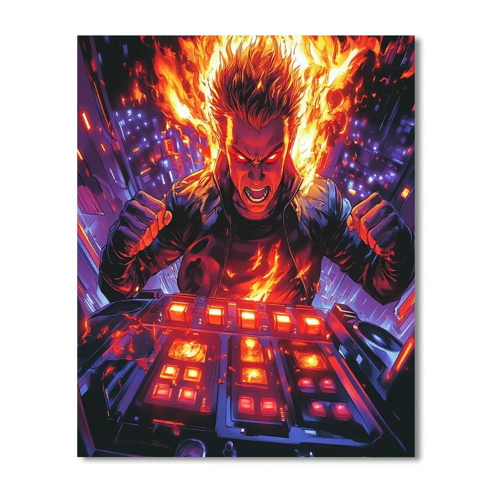 Anger Control Console Spark Burst - Disney Inspired Paint by numbers art