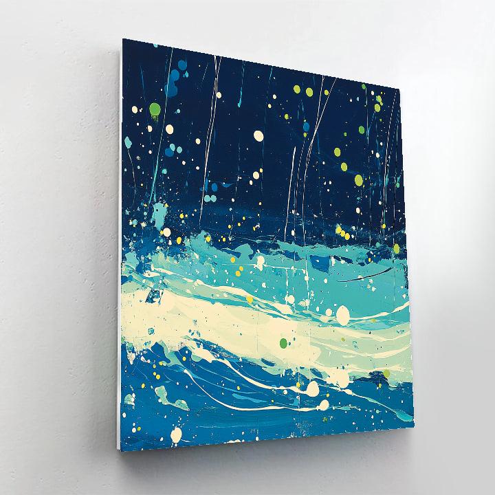 Jackson Pollock Inspired Ocean Wave Energy paint by numbers