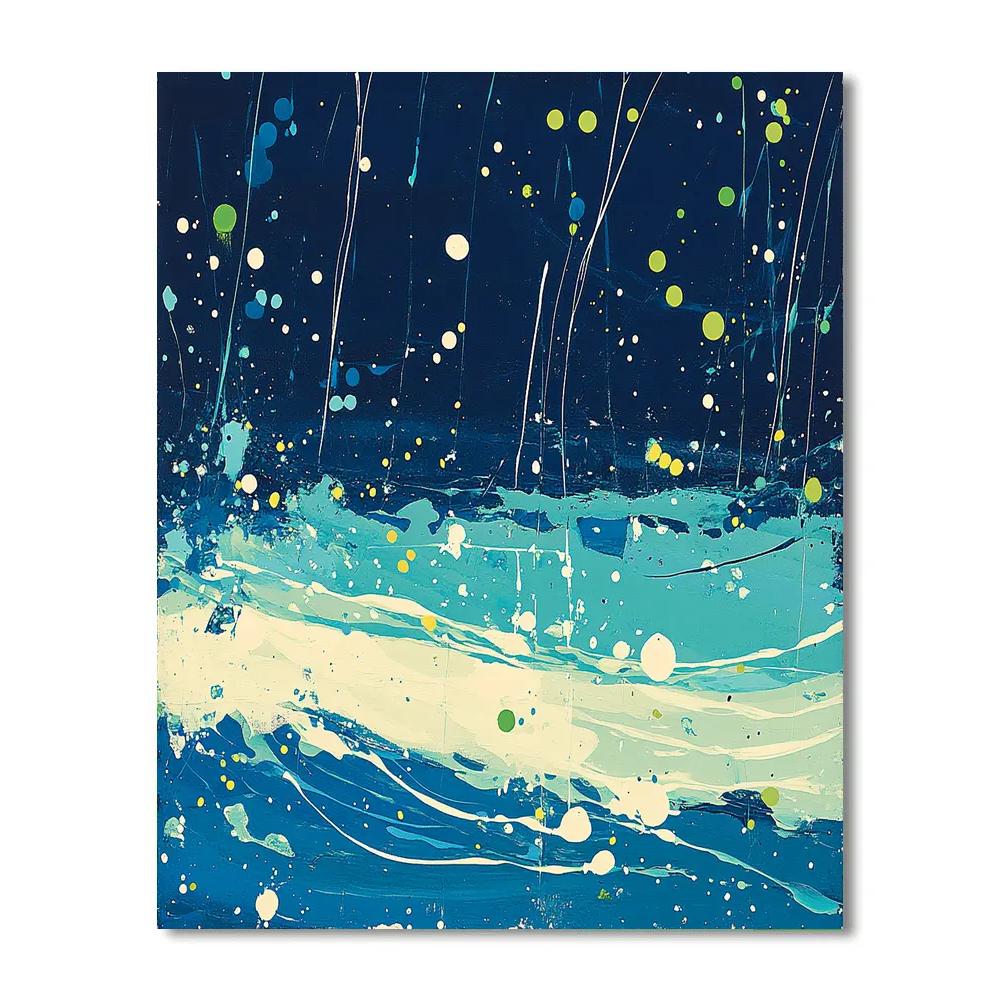 Jackson Pollock Inspired Ocean Wave Energy paint by numbers