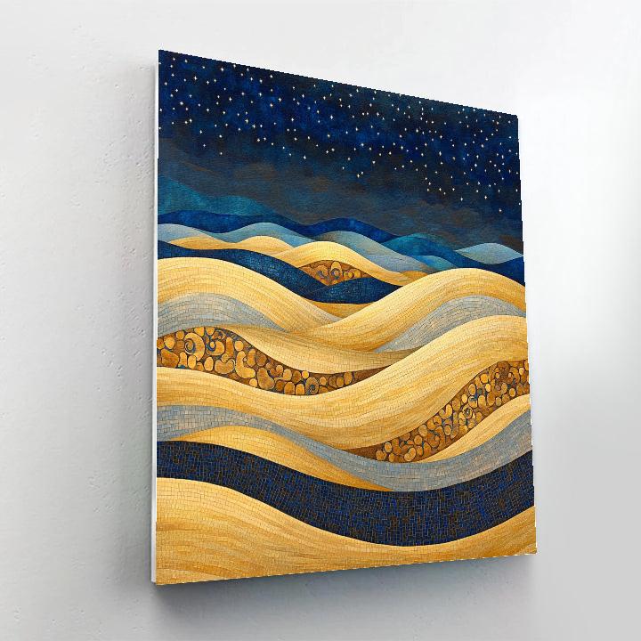 Gustav Klimt Inspired Spiral Desert Dunes Paint by numbers art