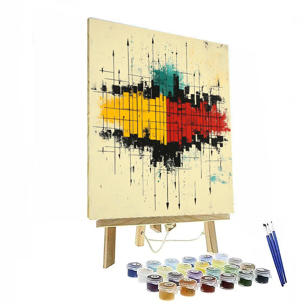 Jean Michel Basquiat Inspired Urban Echo Patterns paint by number