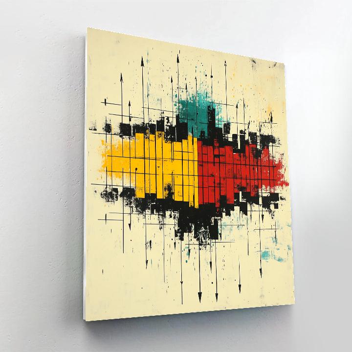 Jean Michel Basquiat Inspired Urban Echo Patterns paint by number