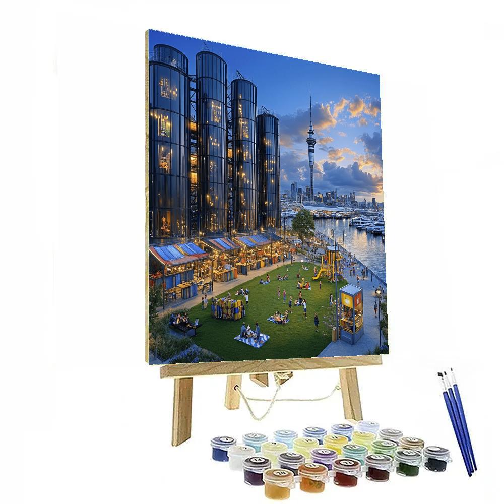 Auckland Wynyard Quarter Silo Park Auckland New Zealand Painting by numbers kit