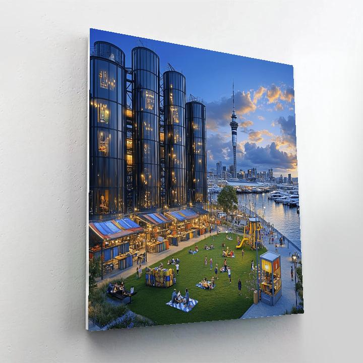 Auckland Wynyard Quarter Silo Park Auckland New Zealand Painting by numbers kit