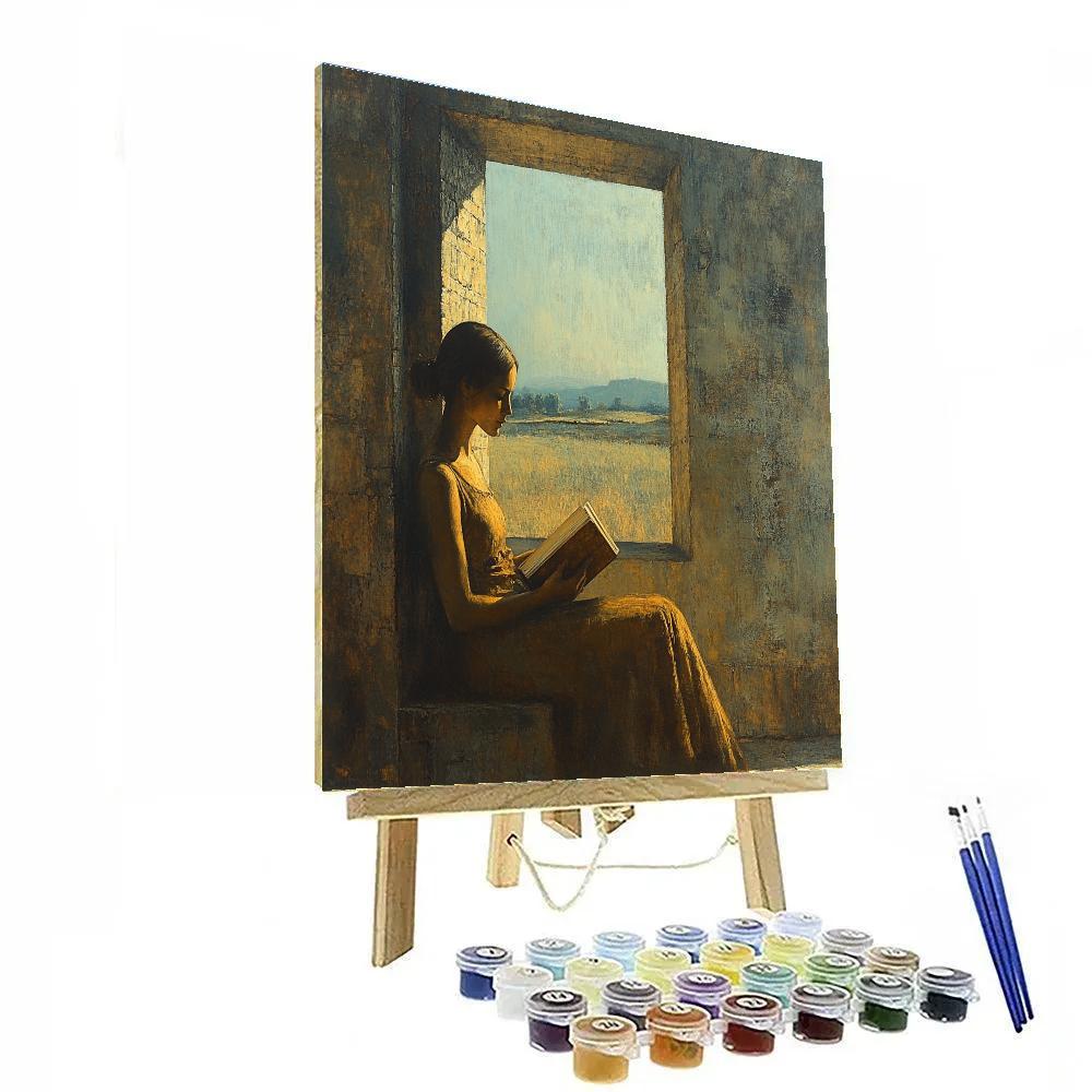 Leonardo Da Vinci Inspired Study Of A Reader At Desk DIY paint by numbers