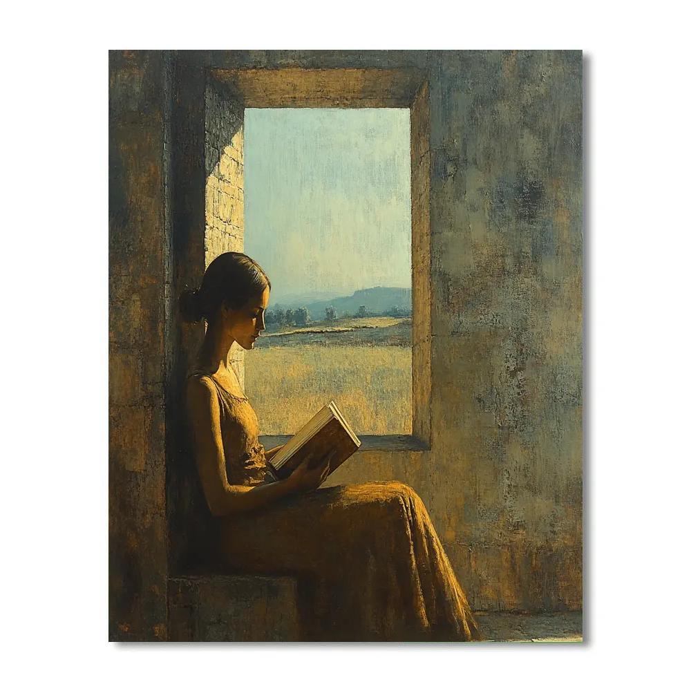 Leonardo Da Vinci Inspired Study Of A Reader At Desk DIY paint by numbers