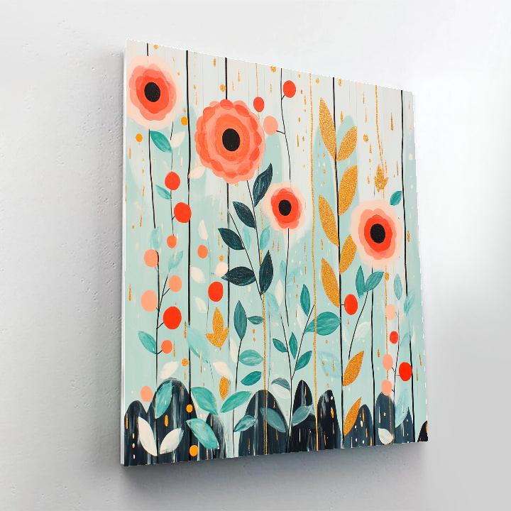 Gustav Klimt Inspired Ornamental Rain Garden Numbered painting kits