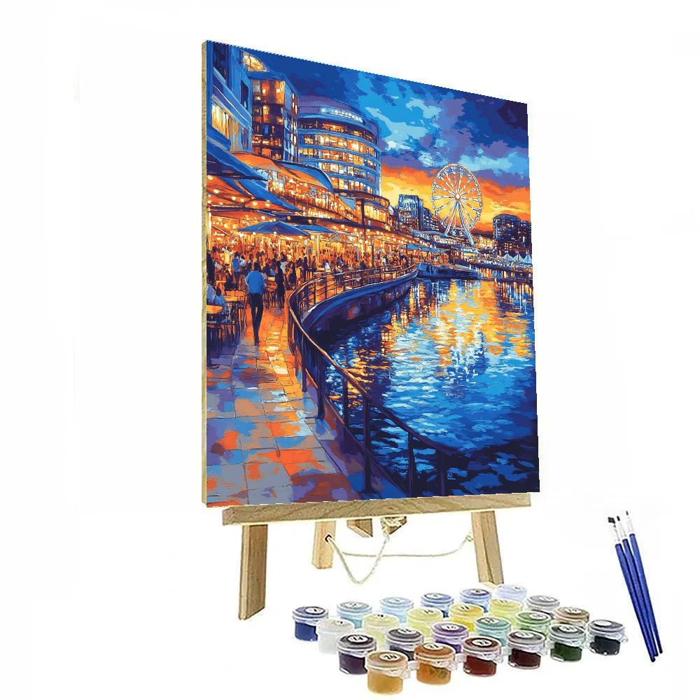 Sydney Darling Harbour Twilight Sydney Australia paint by numbers