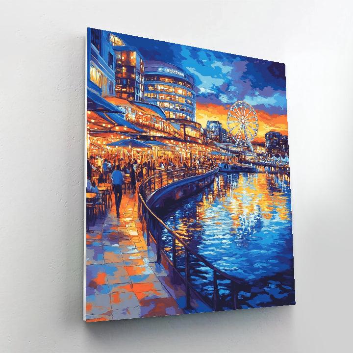Sydney Darling Harbour Twilight Sydney Australia paint by numbers