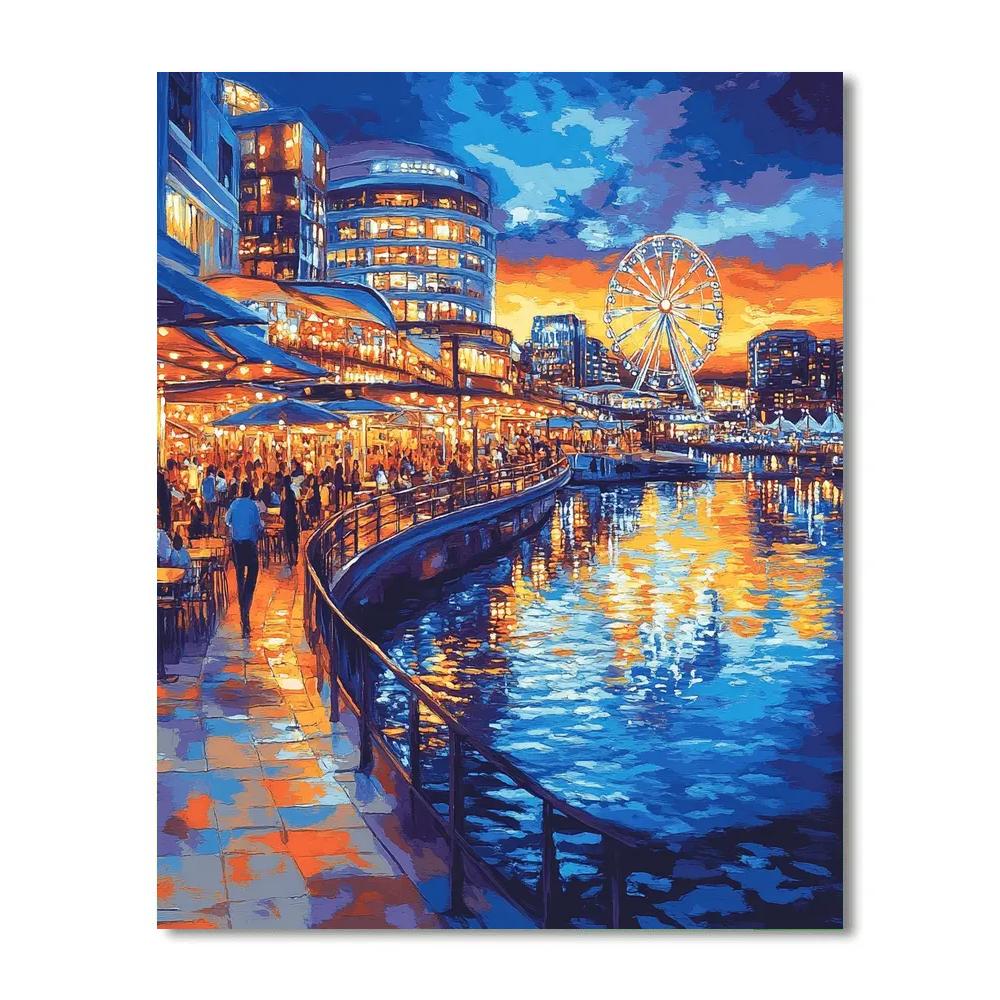 Sydney Darling Harbour Twilight Sydney Australia paint by numbers