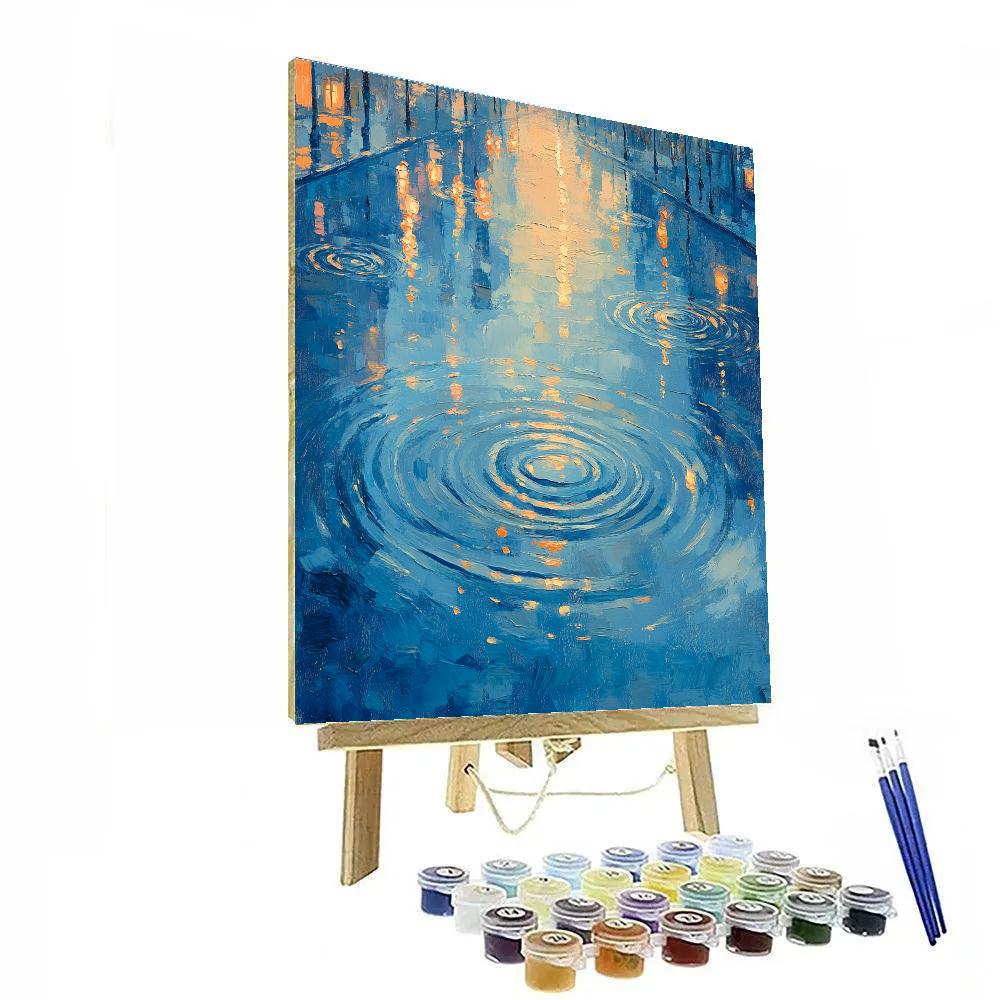 Edgar Degas Inspired Reflections Of A Rain Washed Street Paint by numbers kits