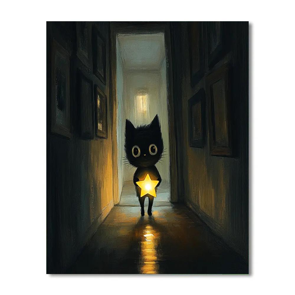 Fear Nightlight Hallway Patrol - Disney Inspired Paint by numbers art