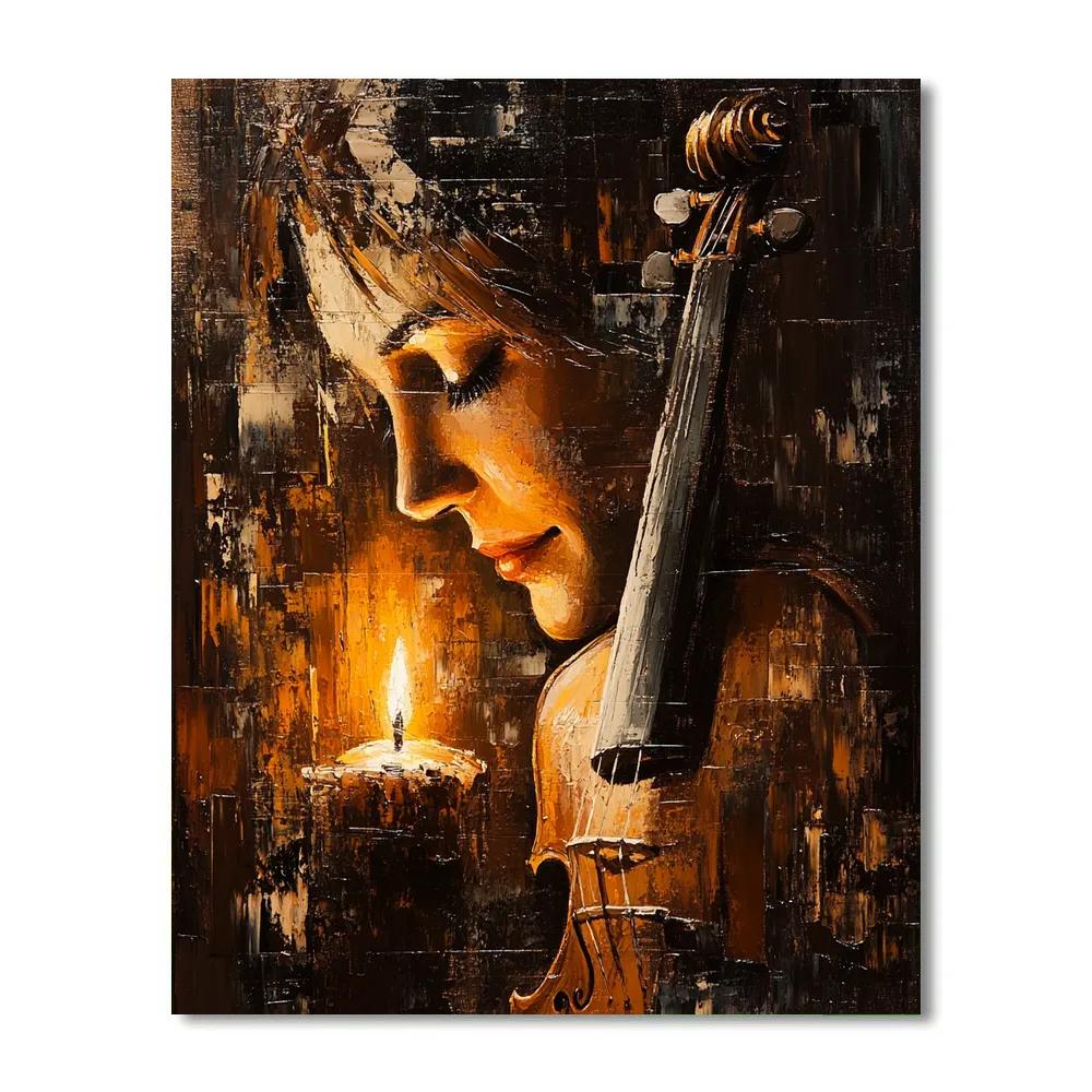 Rembrandt Inspired Portrait Of A Violinist DIY paint by numbers