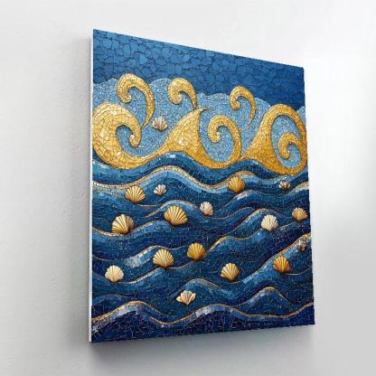 Gustav Klimt Inspired Gilded Ocean Swell paint by color
