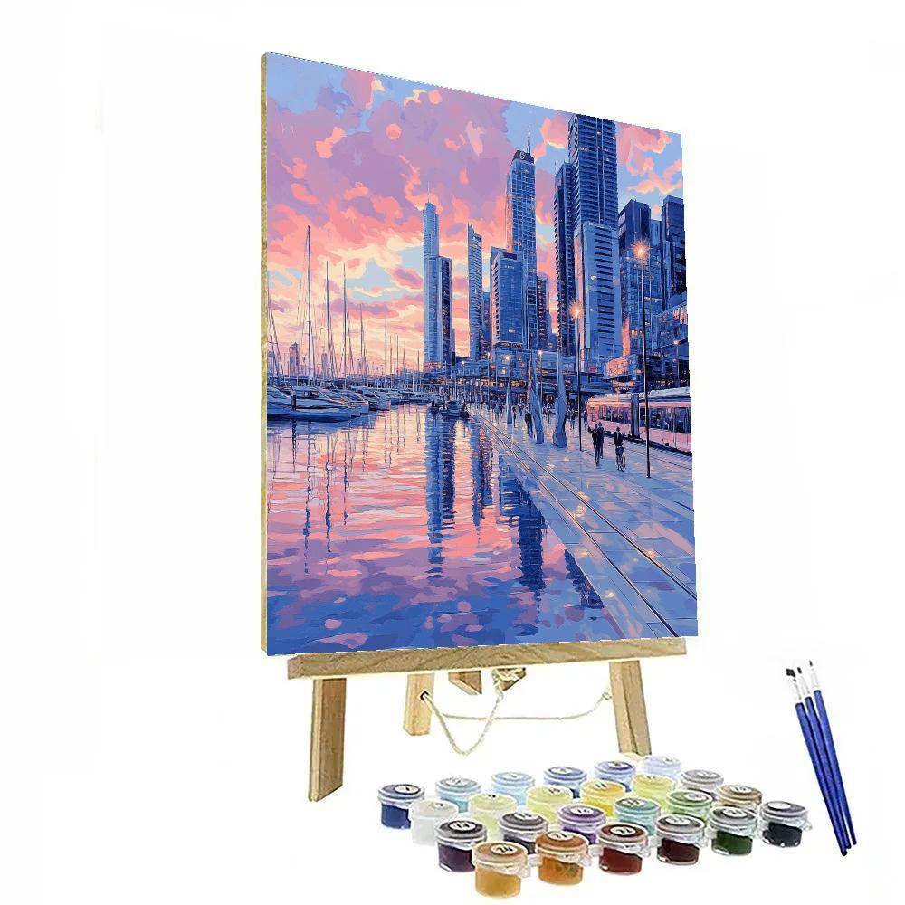 Melbourne Docklands Harbour Esplanade Melbourne Australia paint by number