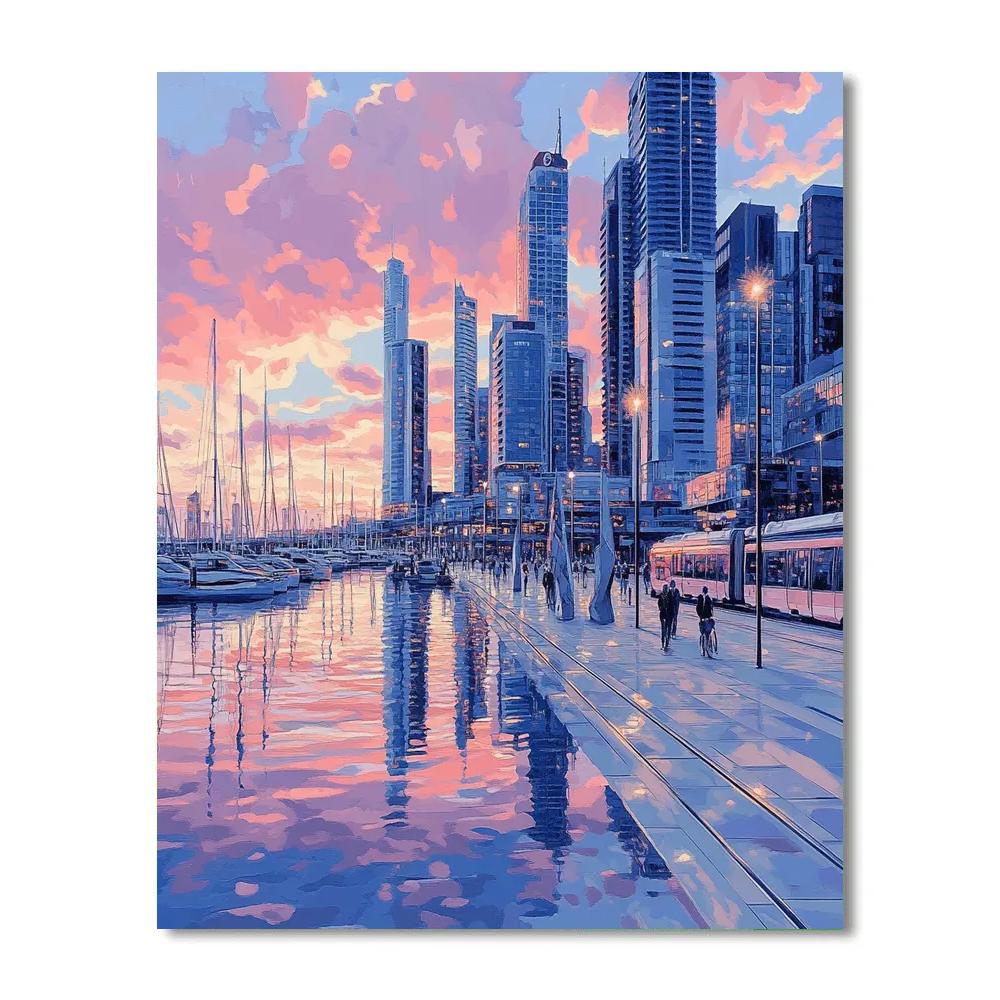 Melbourne Docklands Harbour Esplanade Melbourne Australia paint by number