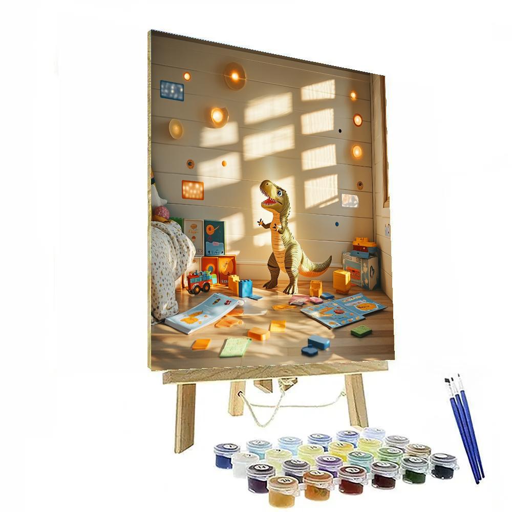 Rex Toy Room Roar Practice Disney Inspired paint by numbers