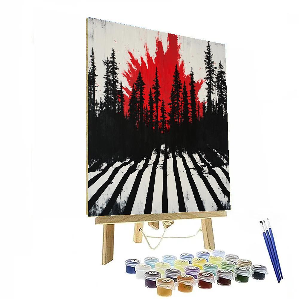 Banksy Inspired Silent Forest Uprising paint by number