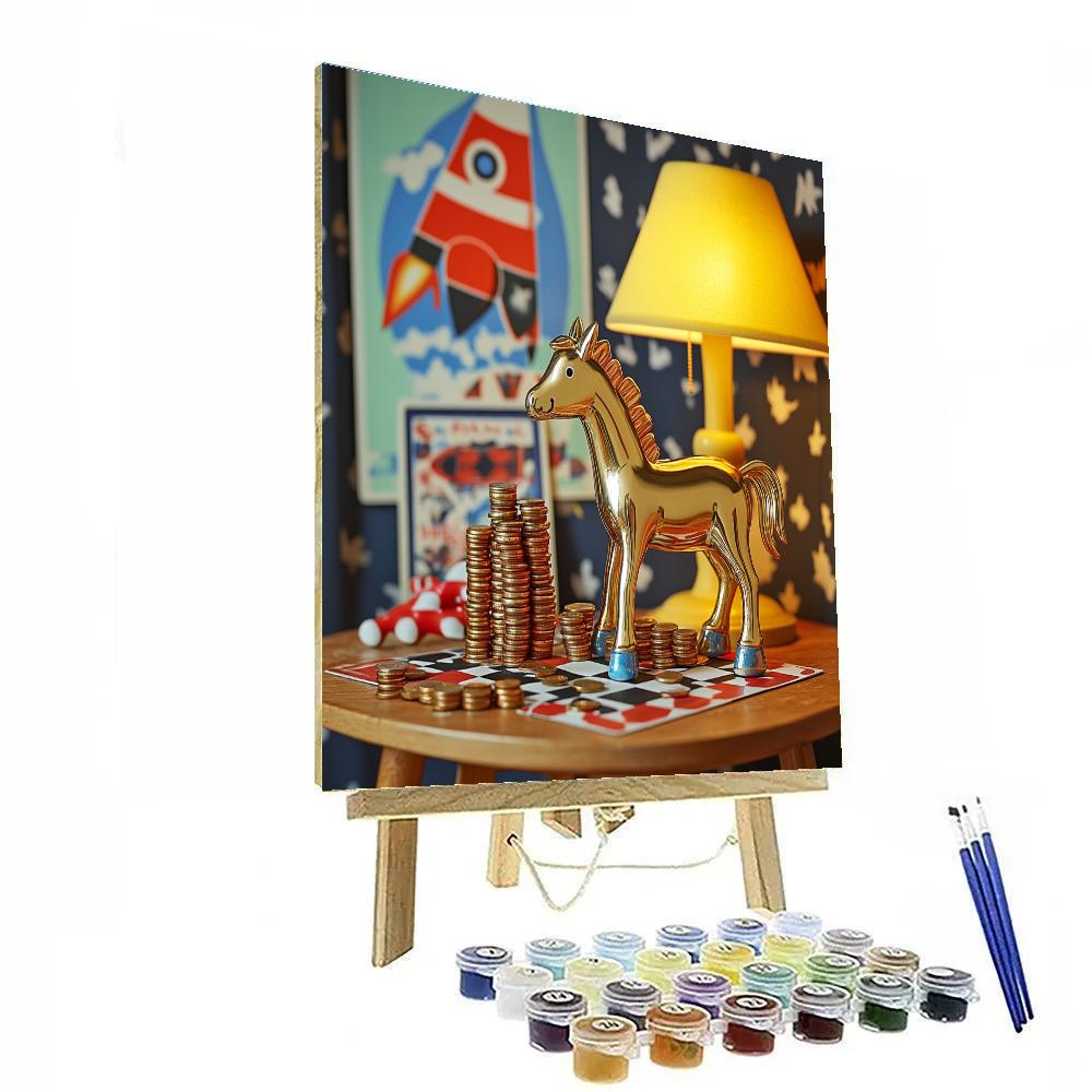 Hamm Coin Bank Game Table Disney Inspired paint by numbers