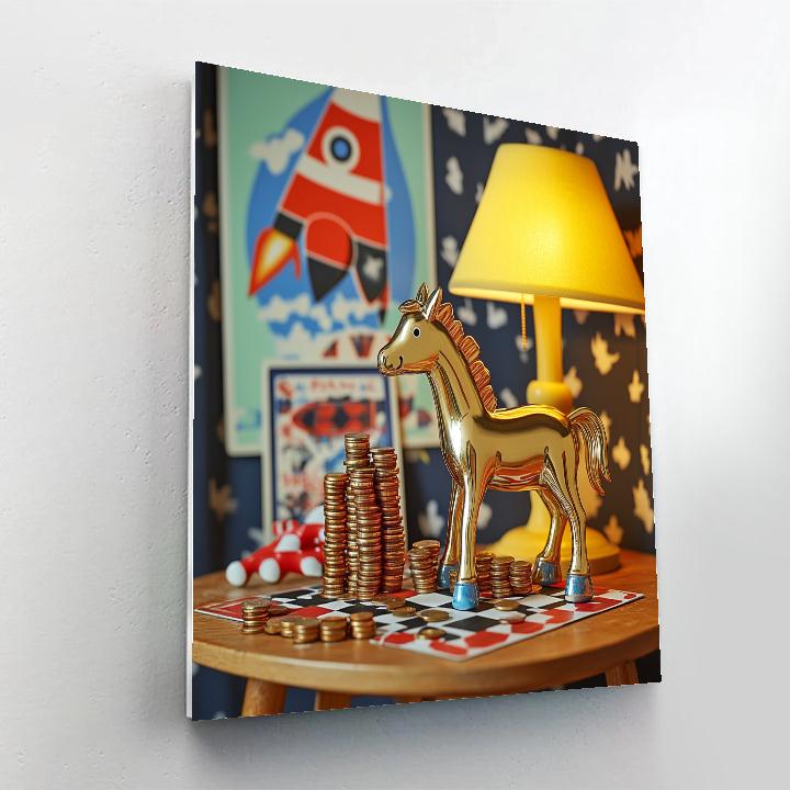 Hamm Coin Bank Game Table Disney Inspired paint by numbers