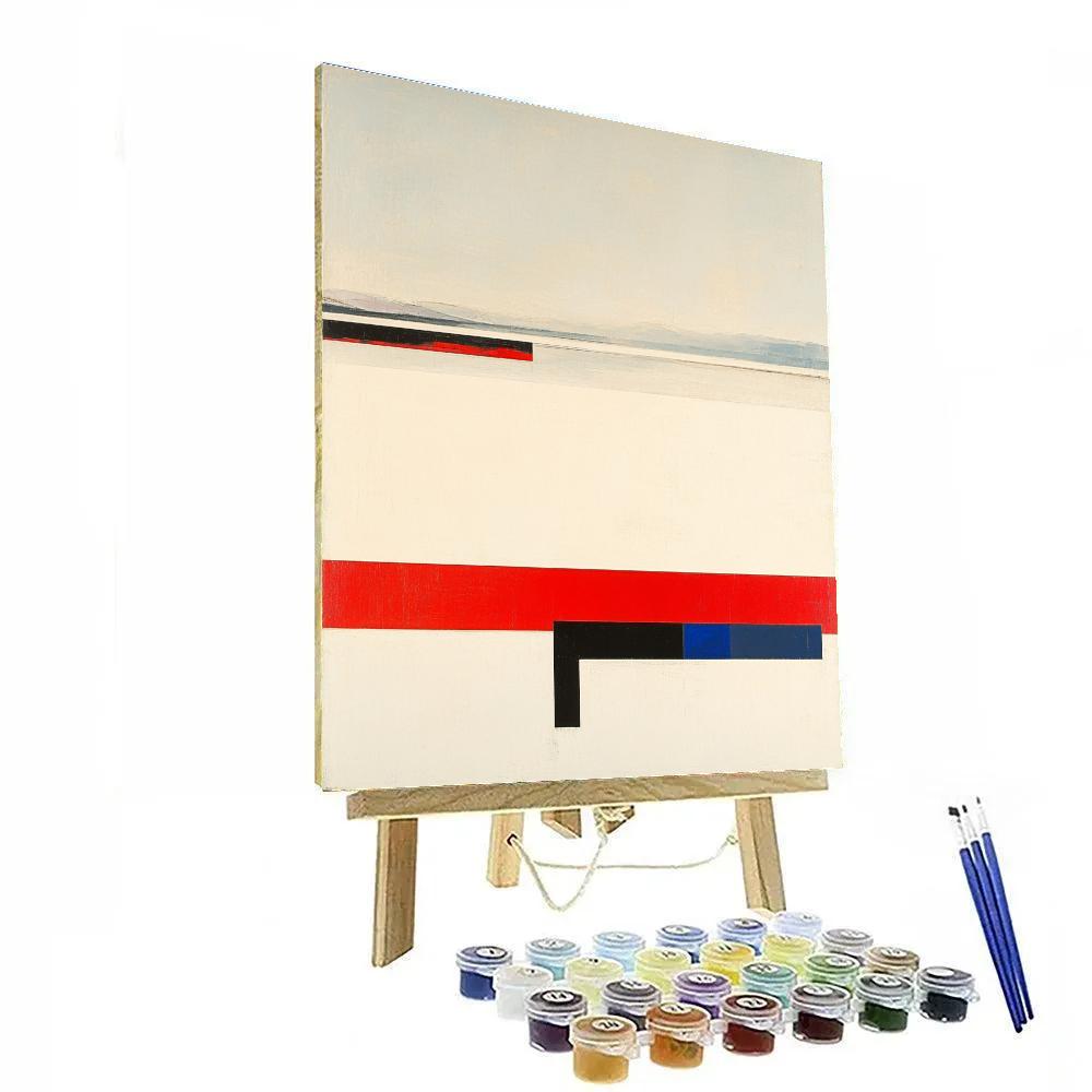 Kazimir Malevich Inspired Silence Of The Red Horizon paint by numbers