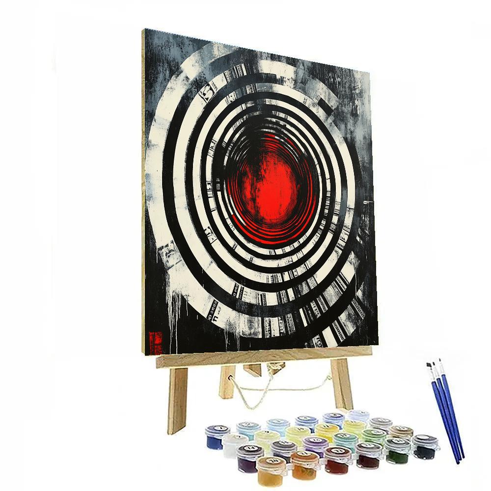 Banksy Inspired Consumerism Black Hole DIY paint by numbers