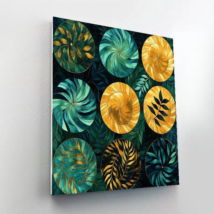 Gustav Klimt Inspired Mosaic Rainforest Canopy painting number kit