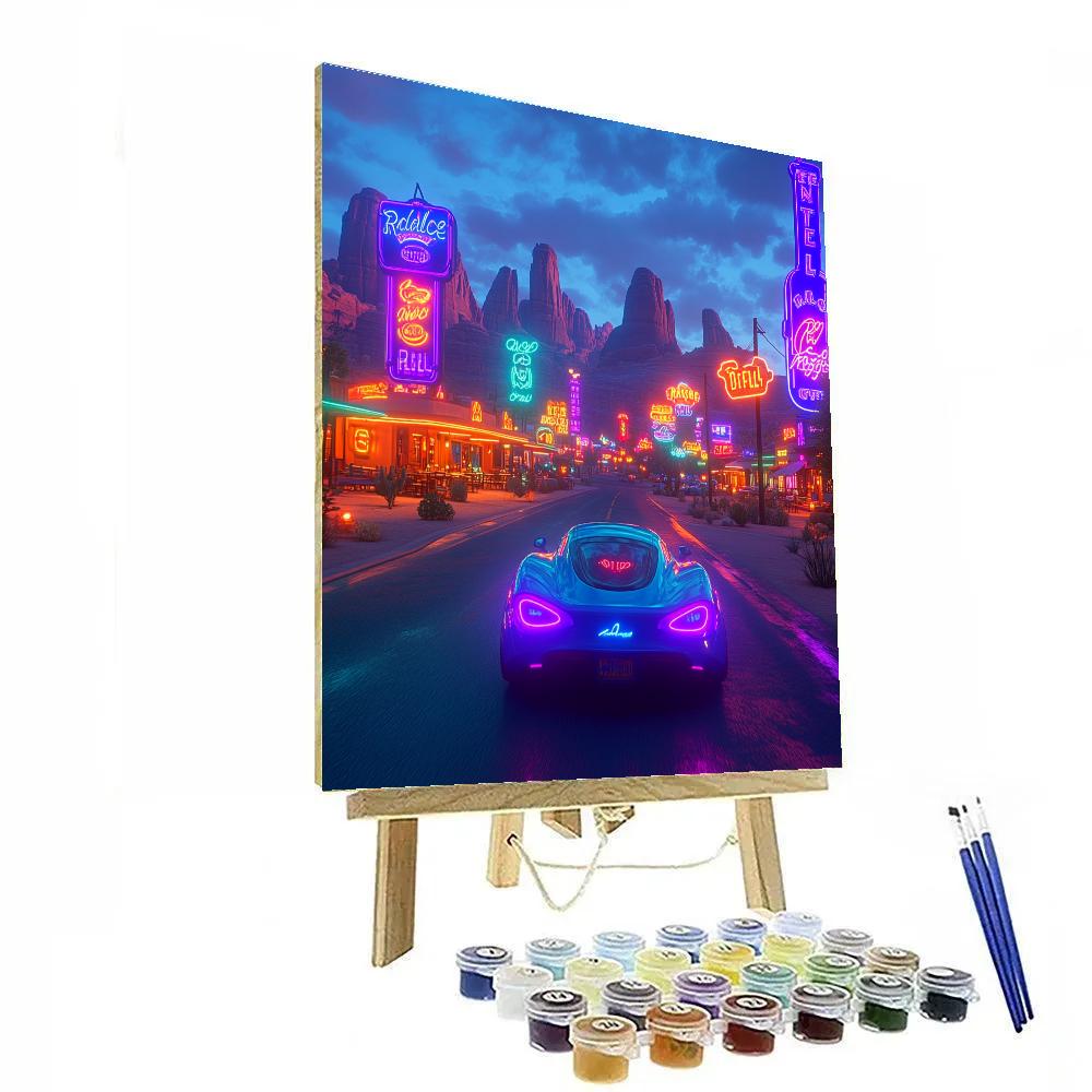 Sally Radiator Springs Neon Cruise Disney Inspired Numbered painting kits