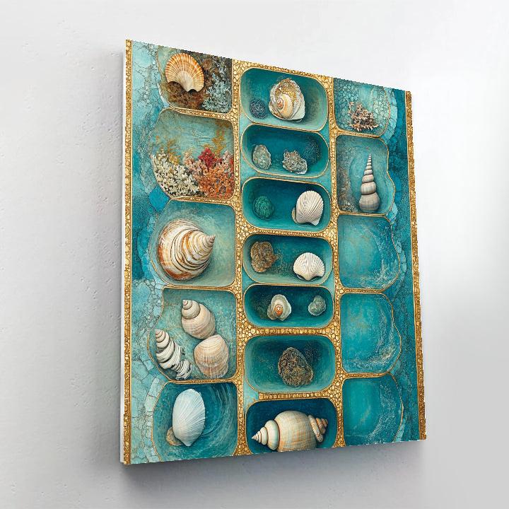 Gustav Klimt Inspired Gilded Tidepool Patterns painting number kit