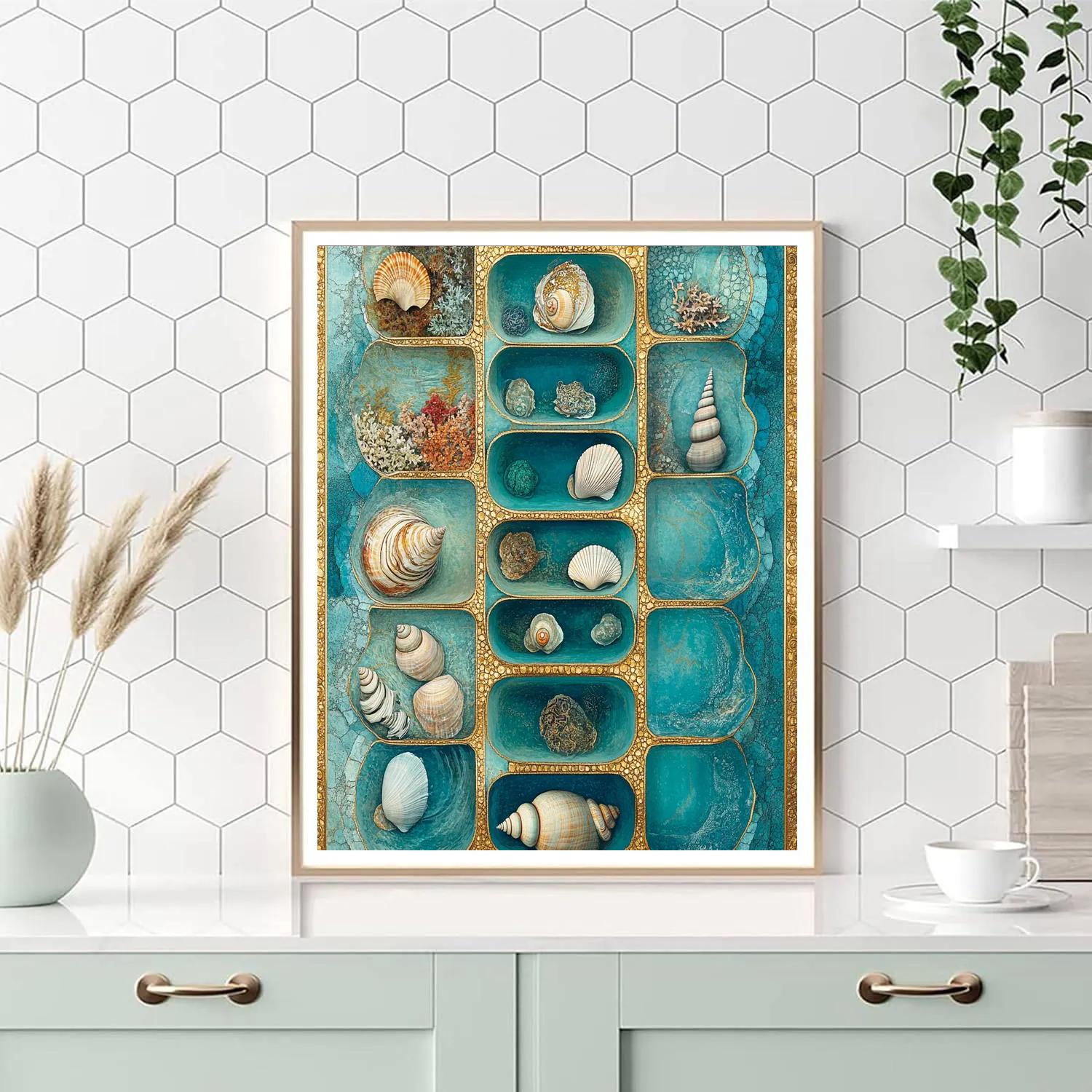 Gustav Klimt Inspired Gilded Tidepool Patterns painting number kit