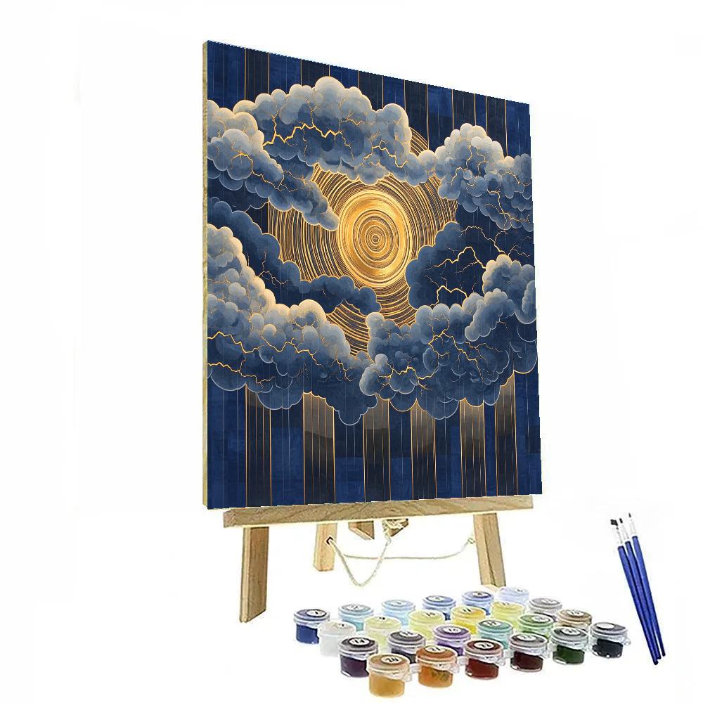 Gustav Klimt Inspired Decorative Thundercloud Strata painting number kit